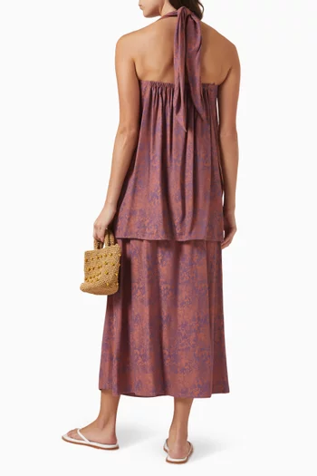 بلوزة دورا بحمالة حول الرقبة