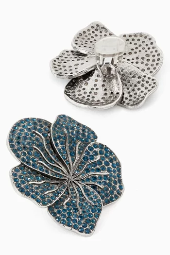 أقراط كارنيشن بمشبك مرصعة بكريستال سواروفسكي