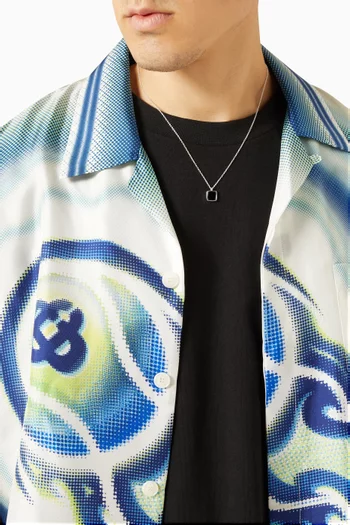 Onyx Pendant Necklace in Sterling Silver