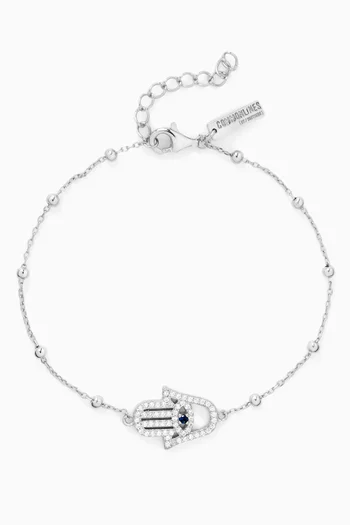 Hamsa Ball Bracelet in Sterling Silver