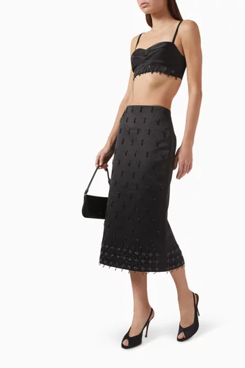 Luisa Bead-embellished Skirt
