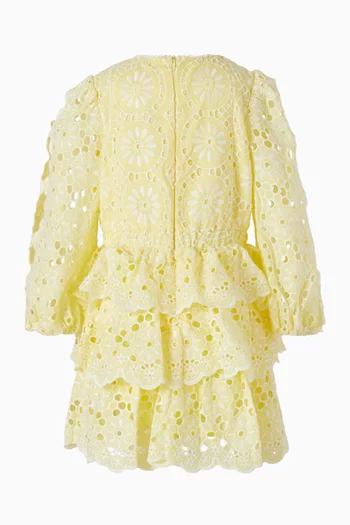 فستان سكايلا قصير مزين بتطريزات