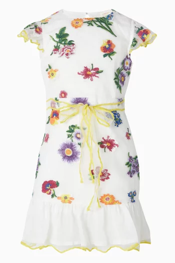 Carly Embroidered Mini Dress