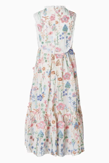 فستان ايفرلي طويل مزين بتطريزات