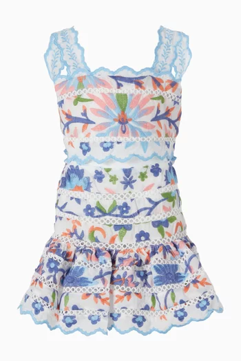 تنورة سارة قصيرة مزينة بتطريزات