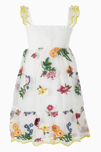 فستان كارلي طويل مزين بتطريزات