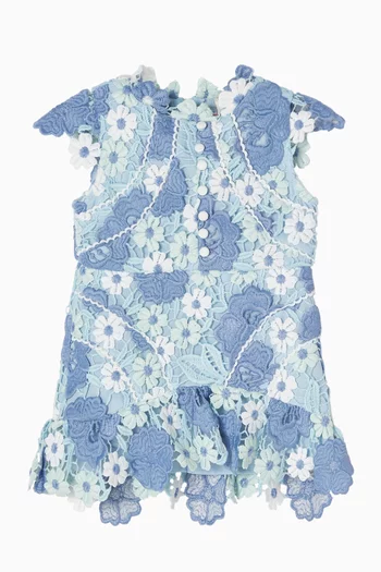 فستان جيد طويل مزين بتطريزات