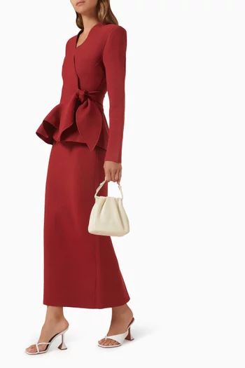 جاكيت بتصميم ملفوف برباط نسيج كريب