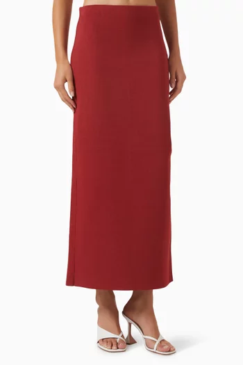 تنورة بقصة مستقيمة نسيج كريب