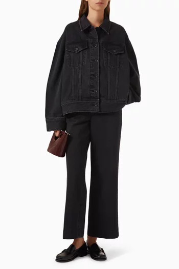 جاكيت بقصة فضفاضة دينم