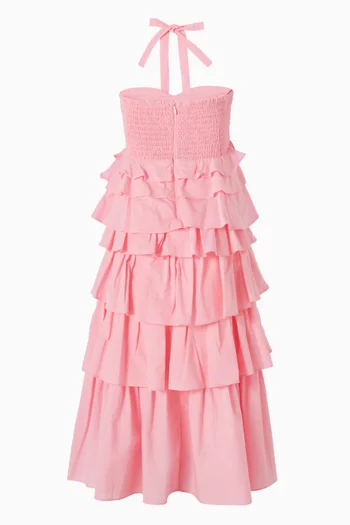 Ellie Frilled Maxi Dress in Cotton