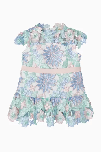 فستان أديسون قصير مزين بتطريزات