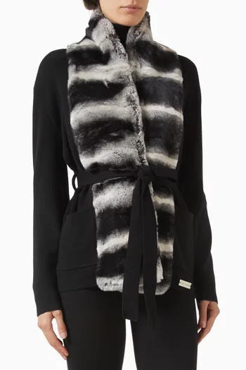 Fur Tie-detail Jacket
