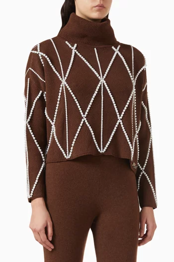 The Embellished High-neck Sweater