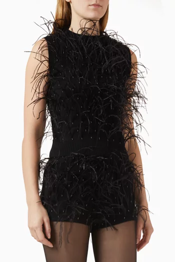 The Feather & Pearl Detail Blouse