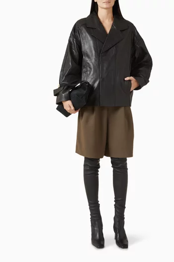 Margot Oversized Jacket in Leather