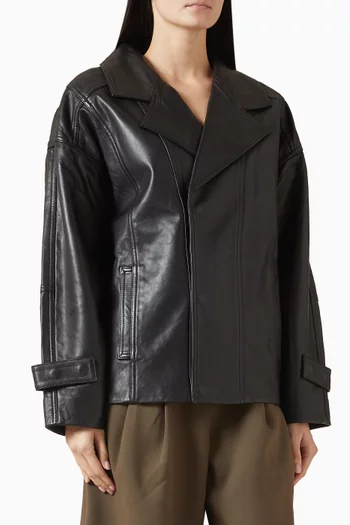 Margot Oversized Jacket in Leather