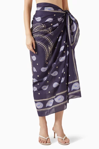 Vibrant Horizons Pareo in Cotton