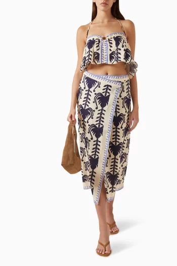 Oceanic Halterneck Top in Linen