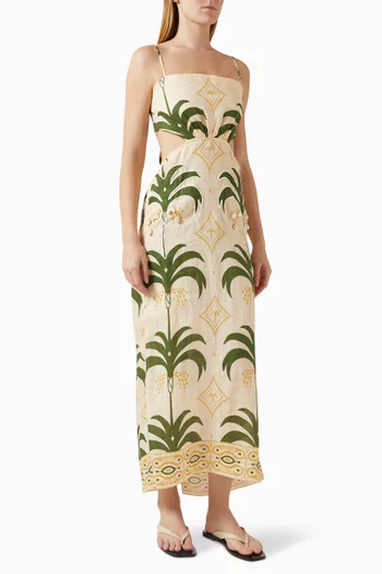 Open-back Dress in Linen