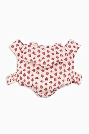 حامل دمى بتطريز زهور 