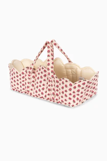 حامل دمى مبطن بتصميم زهور