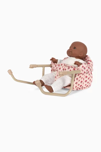 كرسي طاولة للدمى روزي بتصميم ورود 