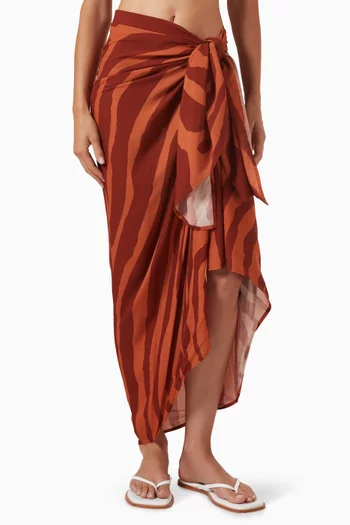 Sundown-print Sarong in Viscose