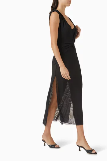 Cindy Long Cover-up Dress in Mesh