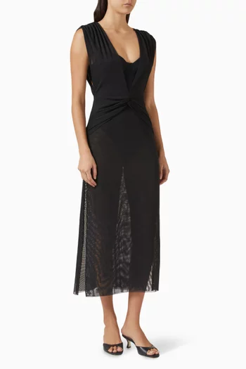 Cindy Long Cover-up Dress in Mesh