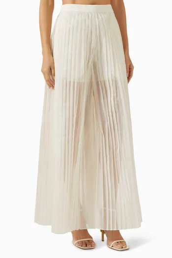 Dover Pleated Pants in Silk Organza