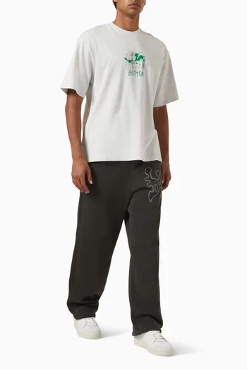 Channel-print T-shirt in Cotton