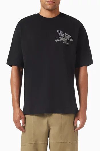 Croaker-print T-shirt in Cotton