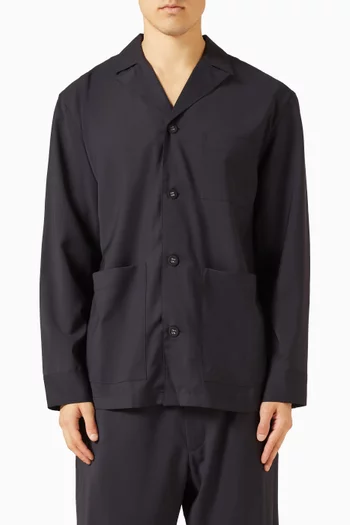 Sheldon Jacket in Wool-blend Poplin