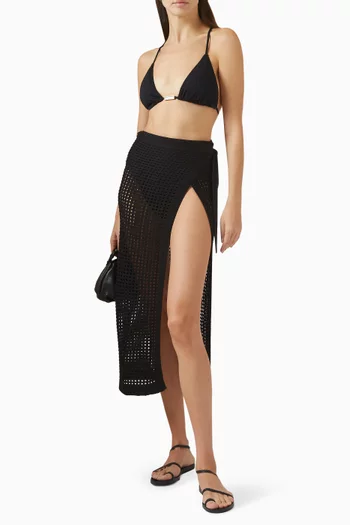 Rena Midi Pareo Skirt in Knit