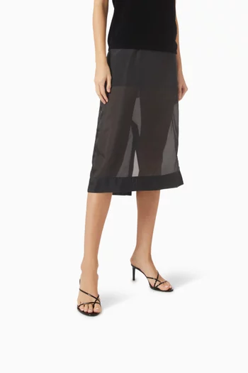 حذاء كارلا مفتوح من الخلف بكعب 65 مم جلد لامع