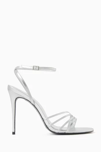 Ella 95 Sandals in Metallic Leather
