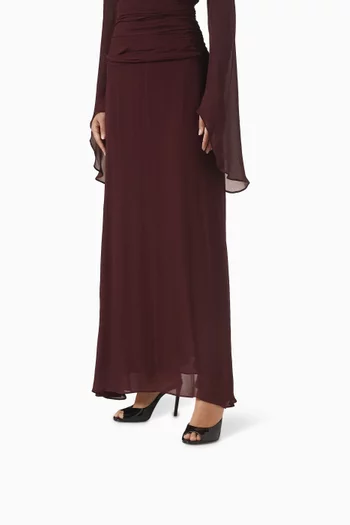 حذاء أليسيا مفتوح من الخلف بكعب 100 مم جلد لامع