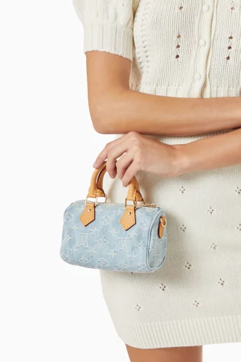 حقيبة نانو سبيدي بنقشة شعار الماركة دينم