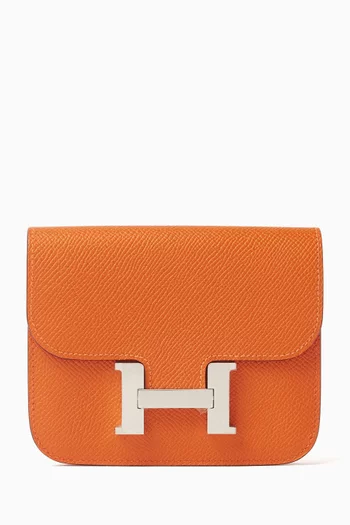 محفظة كونستانس بتصميم رفيع جلد ايبسوم غير مستعملة