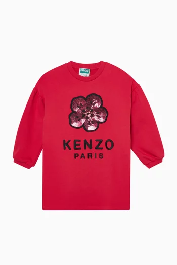 فستان مطرز بترتر قطن