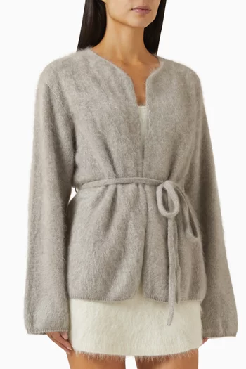 Brushed Cardigan in Cashmere