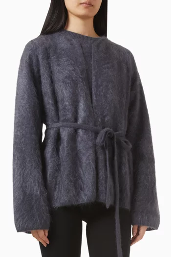 Brushed Cardigan in Cashmere