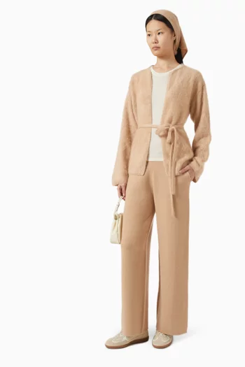 Belted Cardigan in Brushed Cashmere