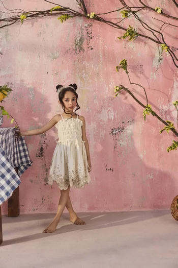 Seashell Whimsy Dress in Cotton & Linen