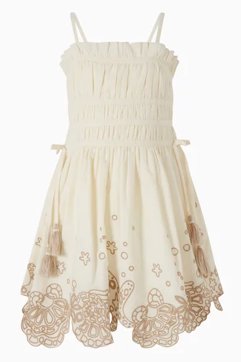 Seashell Whimsy Dress in Cotton & Linen