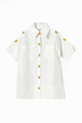 Savannah Eyelet Shirt Dress