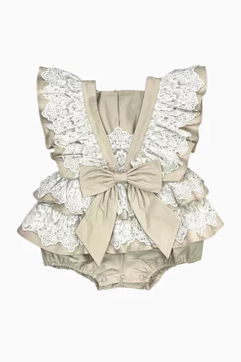 Lacy Cotton Frill Romper