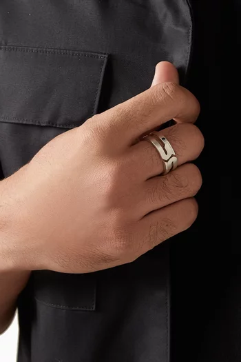 Arabic Letter "Hhaa" Ring in Sterling Silver