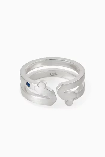 Arabic Letter "Khaa" Ring in Sterling Silver
